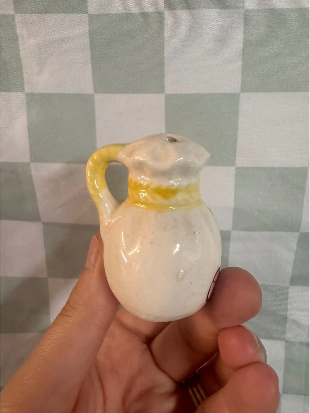 Vintage Ceramic Salt and Pepper Shakers with Hand-Painted Design